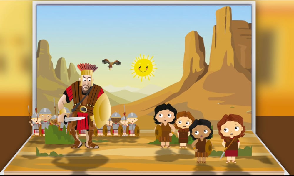 Colorin cuenta David y Goliat para niños