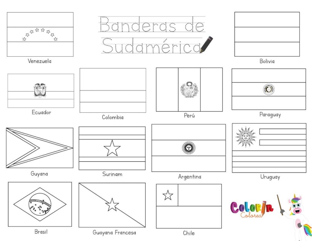 Banderas del mundo - Sudamérica