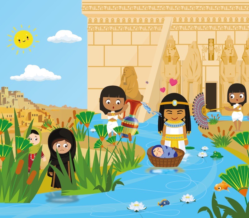 Colorin cuenta Moisés para niños