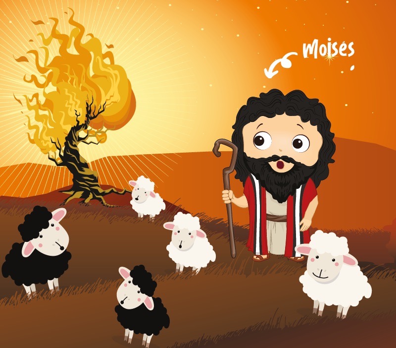 Colorin cuenta Moisés para niños