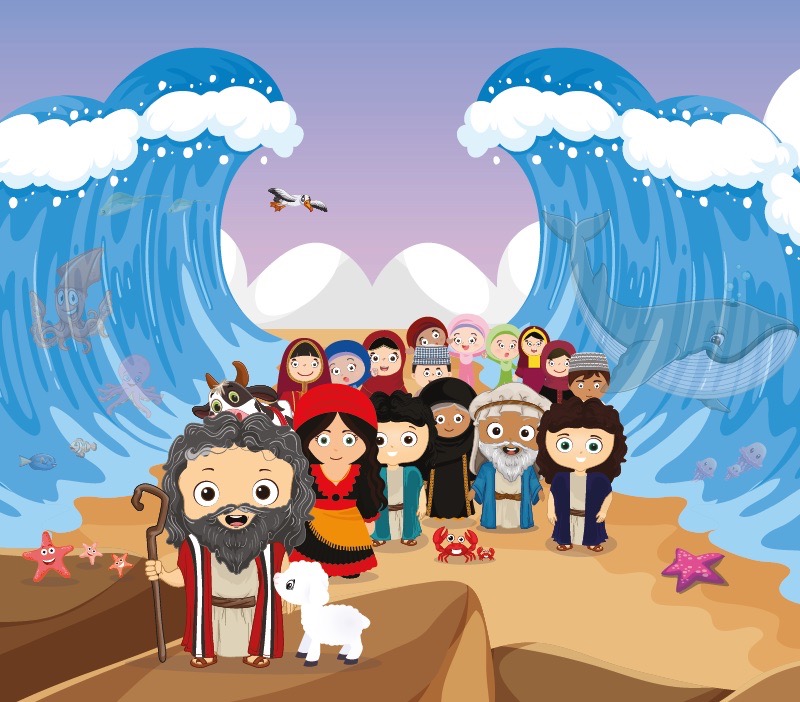 Colorin cuenta Moisés para niños