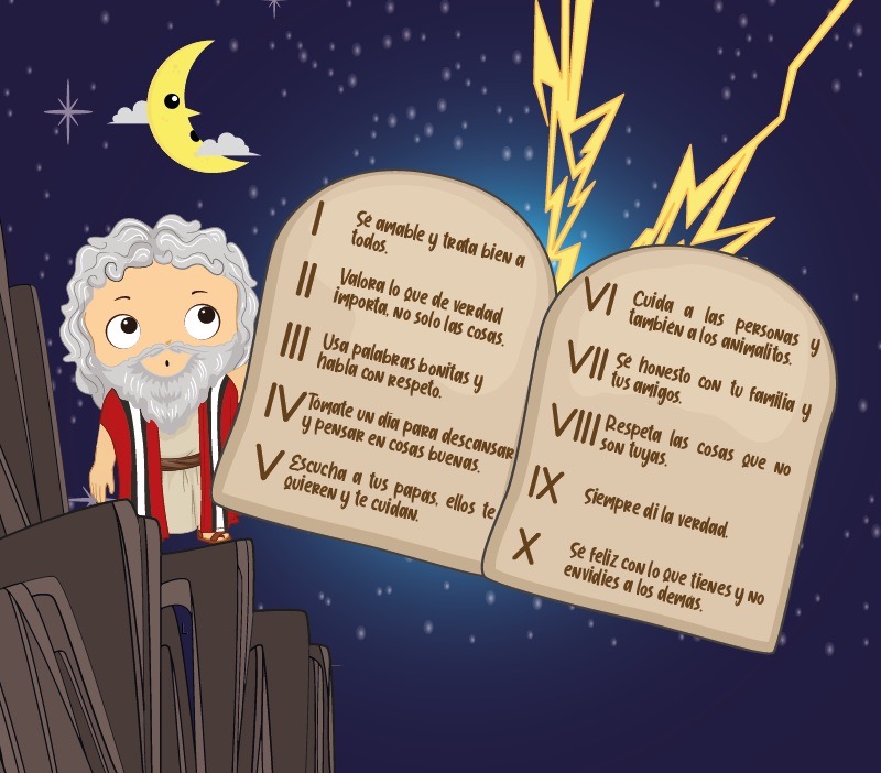 Colorin cuenta Moisés para niños