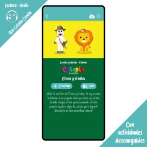 Colorin cuenta El león y el ratón