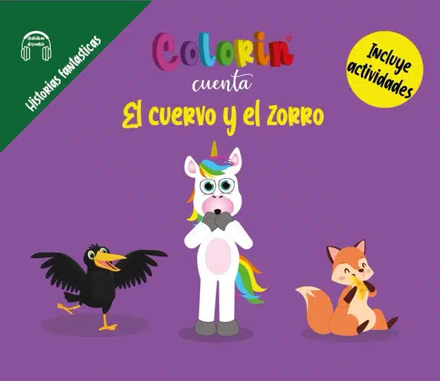 Colorin cuenta El cuervo y el zorro para niños