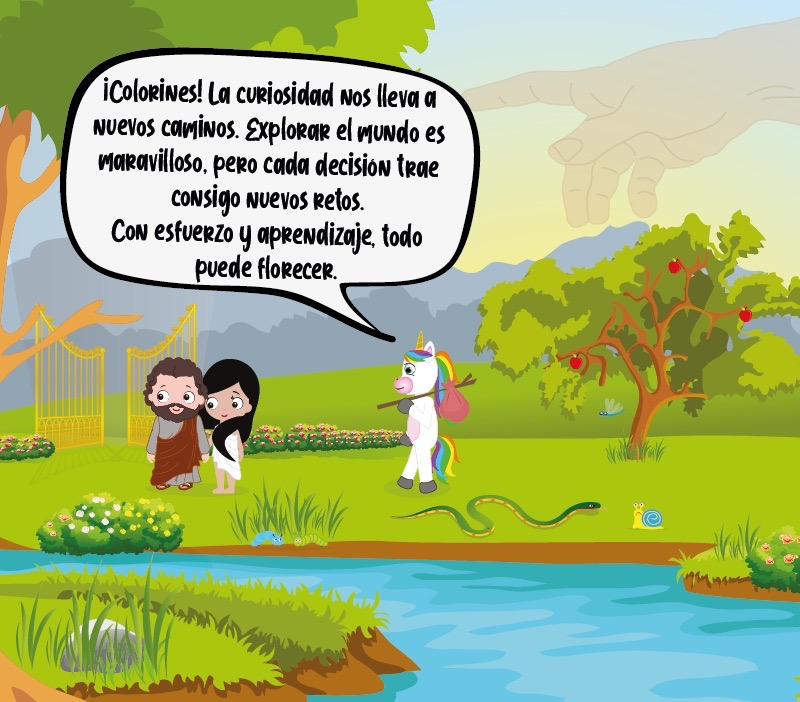 Colorin cuenta Adán y Eva para niños