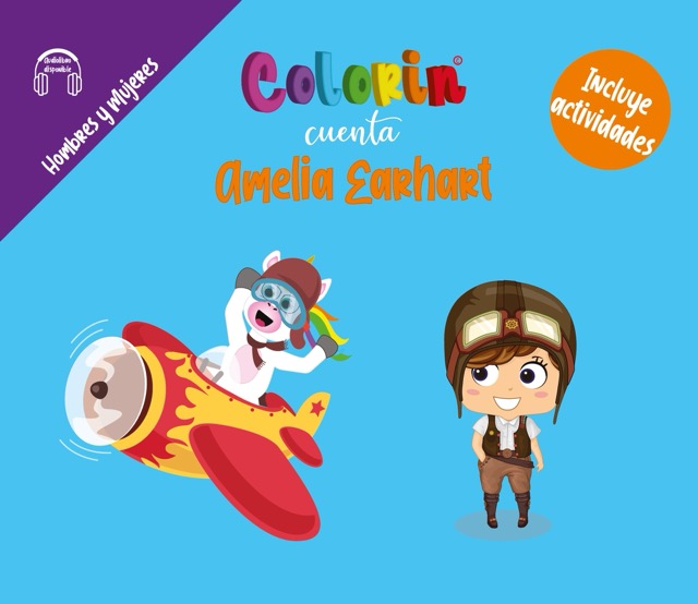 Colorin cuenta Amelia Earhart para niños