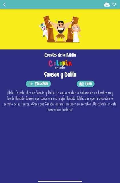 App tablet historias Biblia