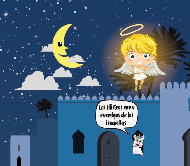 Colorin cuenta Sansón y Dalila para niños