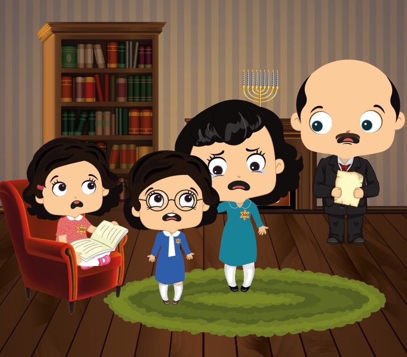 Colorin cuenta Ana Frank para niños
