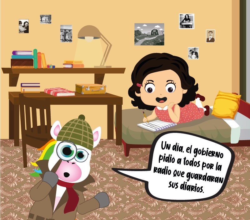 Colorin cuenta Ana Frank para niños