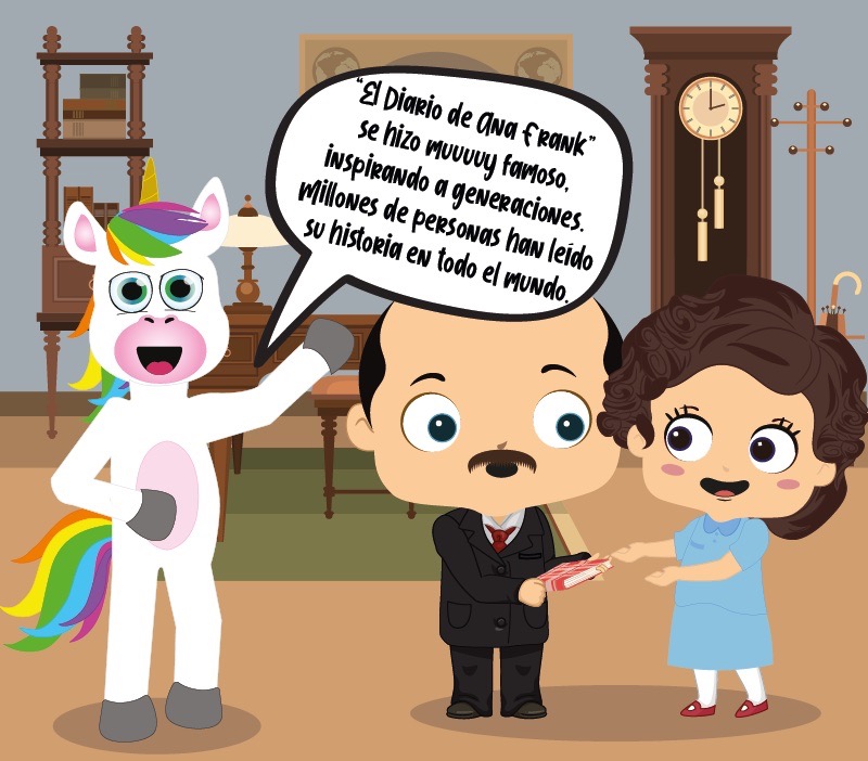 Colorin cuenta Ana Frank para niños