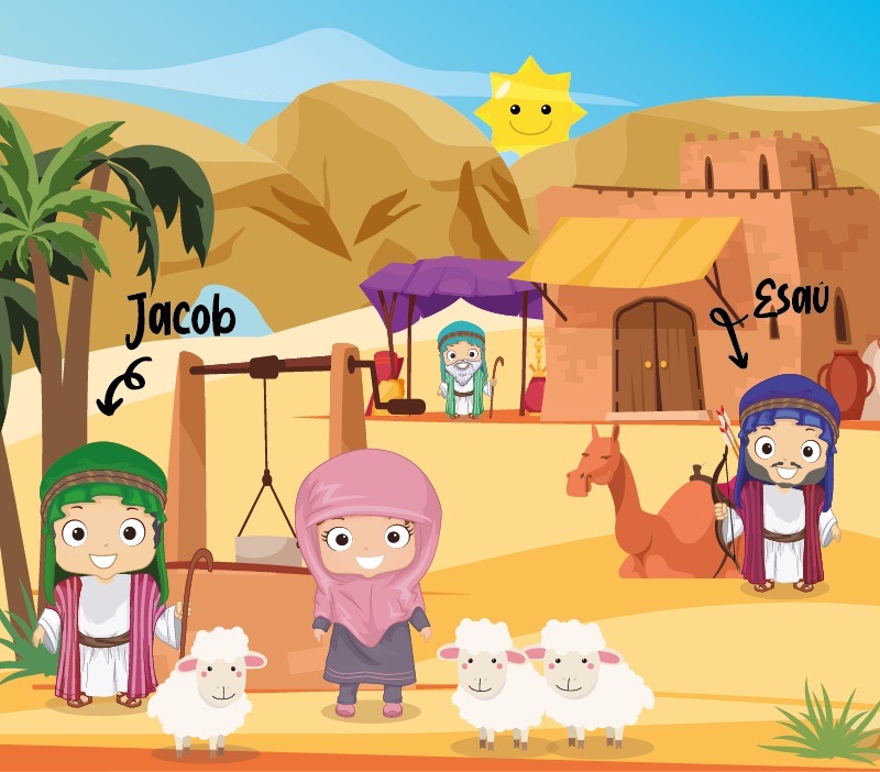 Colorin cuenta Jacob y Esau para niños