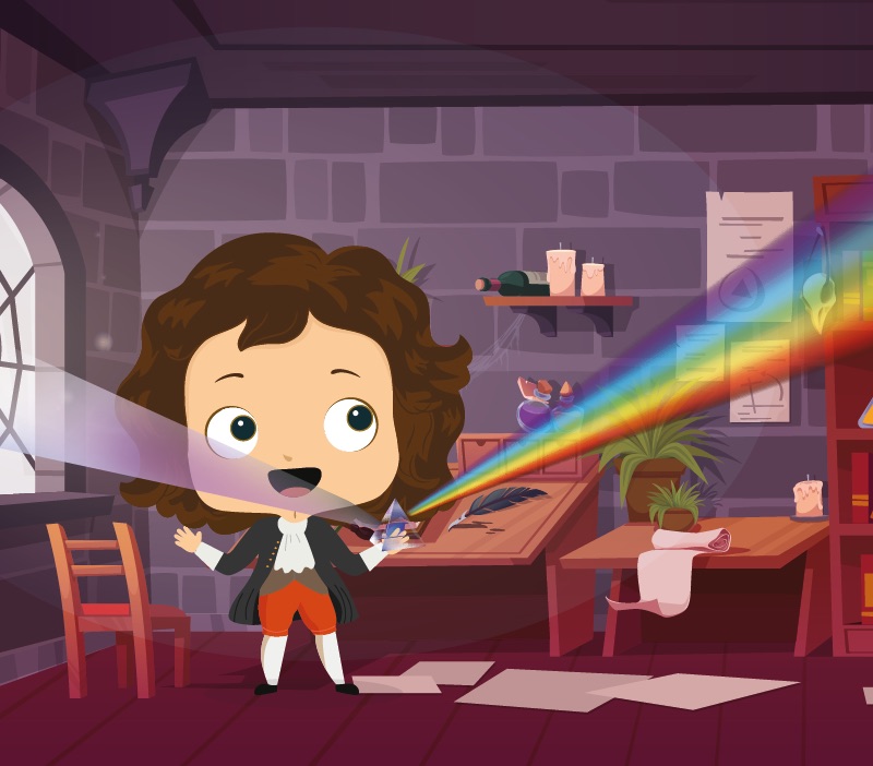 Colorin cuenta Isaac Newton para niños