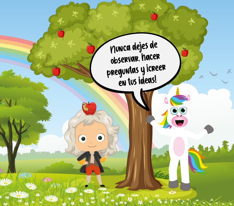 Colorin cuenta Isaac Newton para niños