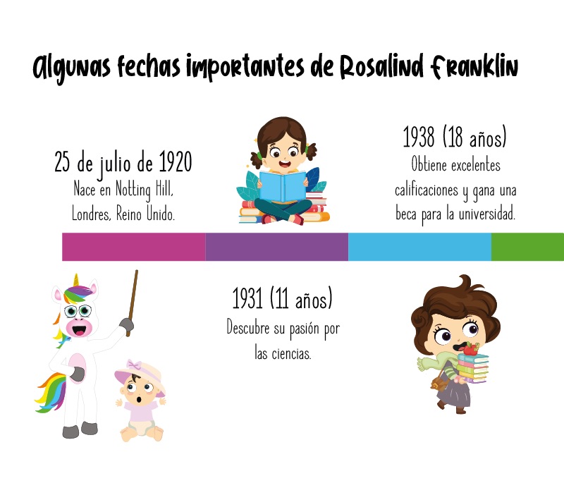 Fechas importantes de Rosalind Franklin