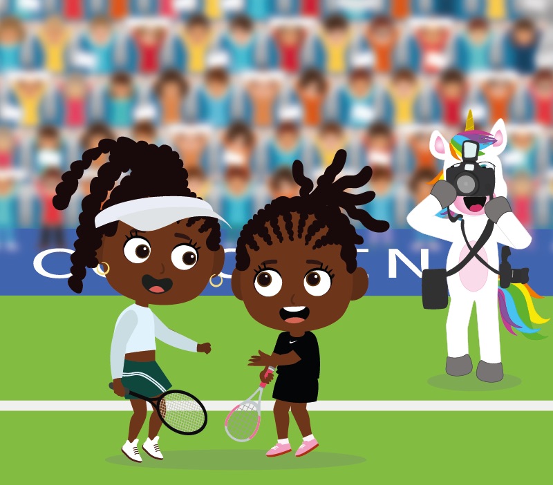 Colorin cuenta Venus y Serena Williams para niños
