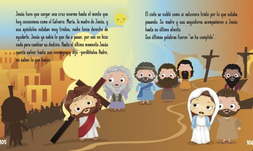 La historia de Jesús para niños- Jesús cargando la cruz