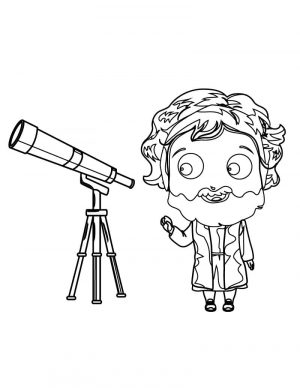 Galileo Galilei para colorear